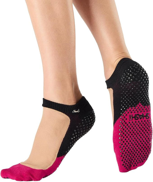 SHASHI Mesh Socks for Women – Stylish, Full-Coverage Non Slip Socks for Barre, Yoga and More