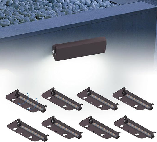 8 Packs 4inch LED 1.8W Hardscape Lighting,12V AC/DC Low Voltage Retaining Wall Light Paver Lighting,5000K Daylight White Outdoor Step Light,50,000 Hours Lifespan