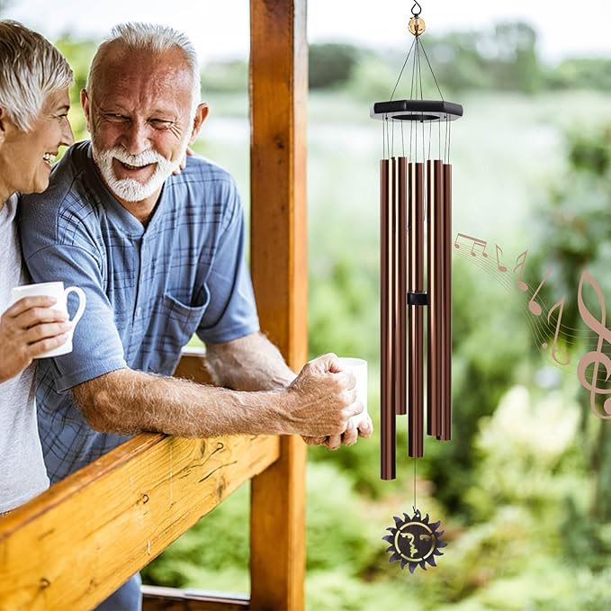 MUMTOP Wind Chimes for Outside - Deep Tone Memorial Sympathy Wind Chimes Outdoor, 37 Inch Windchimes Clearance for Garden, Patio,Yard Decor Gift