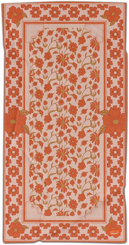 Sprints Athletic Running Towel, Full-Sized, Car Seat Cover - Performance Microfiber (Peaches & Pleasures The Small Kind)