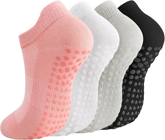 Breslatte Grip Socks Pilates Socks with Grips for Women Non Slip Grippers Womens