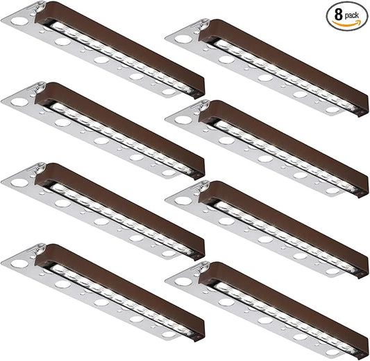LEONLITE 8-Pack 12 Inch LED Hardscape Lighting, Update Retaining Wall Lights, LED Landscape Lighting, 12-24V AC/DC Paver Light Low Voltage, 3W/5W/7W Dimmable Outdoor Step Lights, 5000K Daylight, ETL