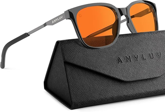 ANYLUV Blue Light Glasses for Men, Computer Gaming Glasses men, Stylish Anti Eyestrain Blue Light Blocking Glasses Men