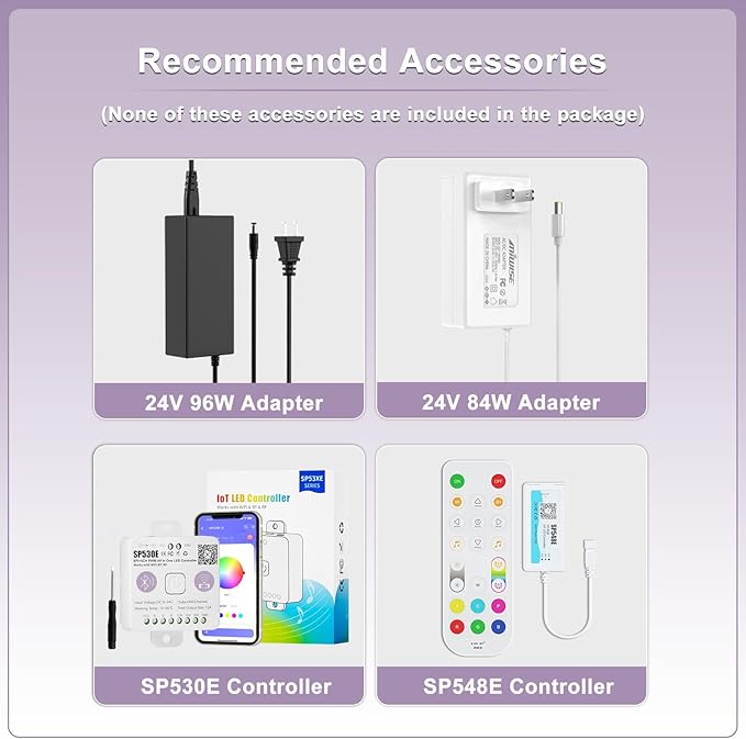 RGB Smart IC COB LED Strip Light,32.8ft Color Chasing Flexible DC24V LED Tape Light,WS2811 Addressable RGB Ribbon,for Party/Home/Office DIY Lighting Projects(Power Supply&Controller NOT Included)