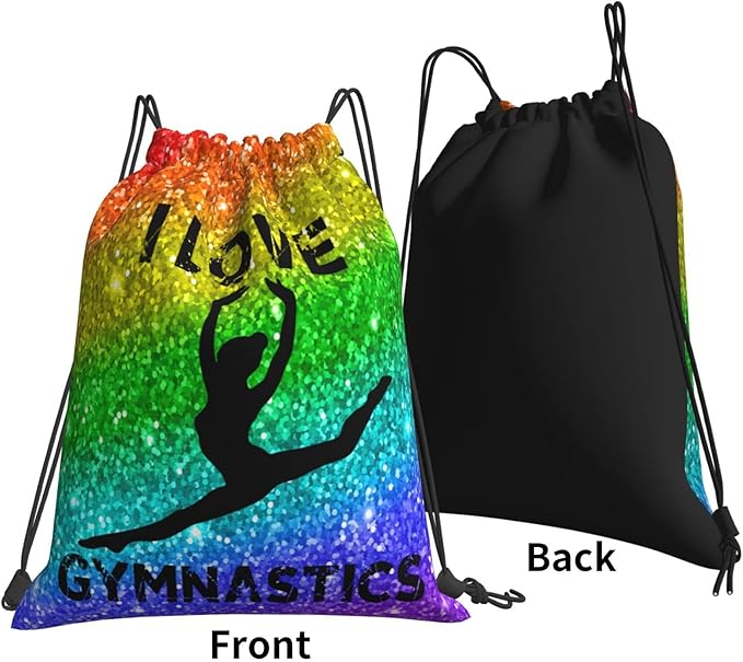 Gymnastics Drawstring Backpack Gym String Bag Drawstring Sackpack Sport For Womens Mens