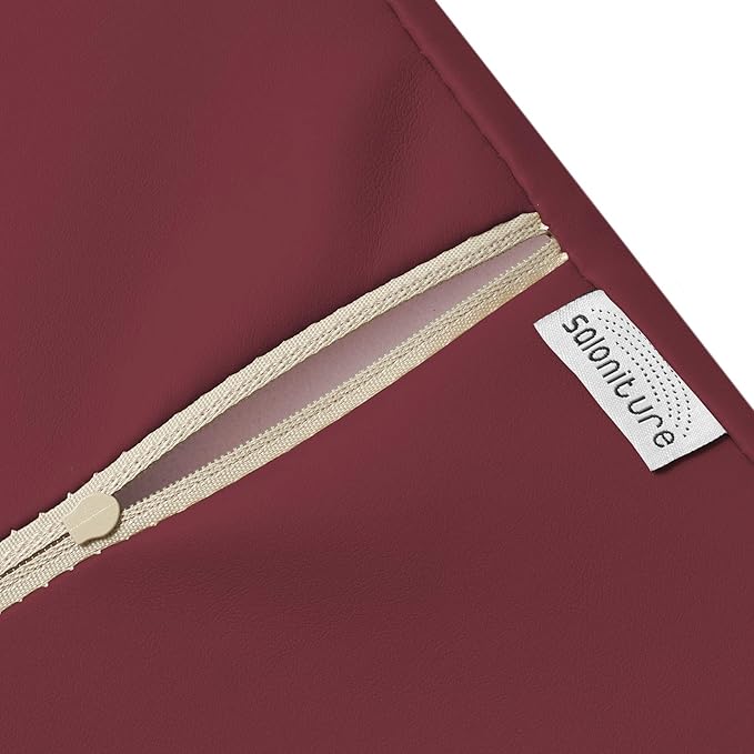 Saloniture Jumbo Half Round Massage Table Bolster Pillow Pad - 26 x 9 x 4.5 Inch - Burgundy