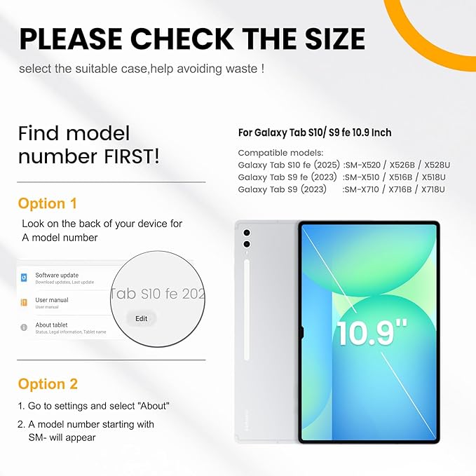 Timecity Case for Samsung Galaxy Tab S10 FE/ S9 FE 5G 10.9 Inch/ S9 11 Inch - Heavy Duty Protective Cover with Screen Protector, Rotating Stand, Shoulder Strap & S Pen Holder | Kids-Friendly, Blue