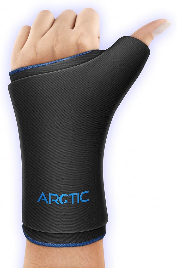 Two Pack | Wearable Thumb & Wrist Ice Pack – Reusable Hot Cold Compression for Hand, Finger, Carpal Tunnel, Arthritis, and Tendonitis Relief (Large)