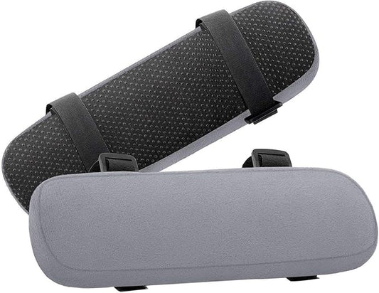MOSISO Chair Armrest Pads (2 Pack), Memory Foam Home/Office Chair Arm Rest Covers Comfy Computer Gaming Elbow Cushion Removable Washable Elbow Support Forearm Pressure Relief, Gray