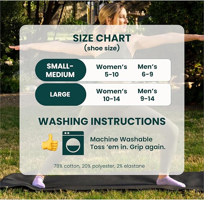 Gripjoy Grip Socks 3-Pack, Non Slip Socks for Yoga, Pilates, Barre, Dance