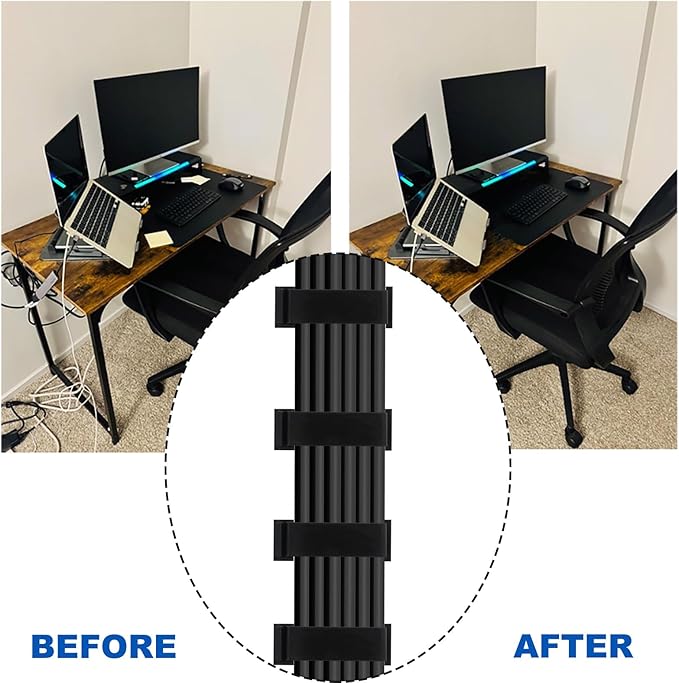 Cable Management Clips, Self Adhesive Cord Organizer Large Wire Clips Cord Holder for Under Desk Nightstand TV PC Ethernet Cables 10 PCS