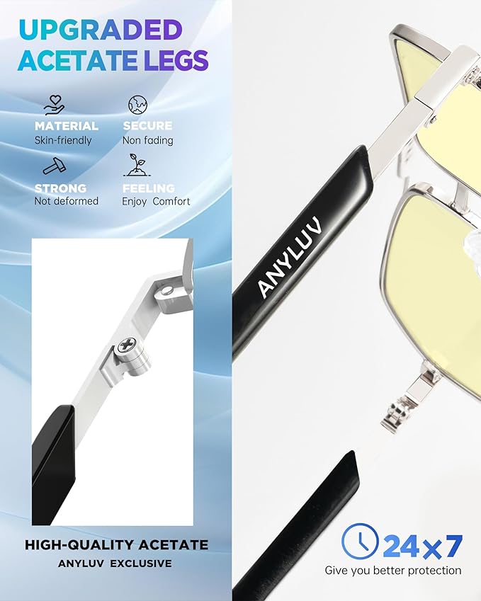 ANYLUV Blue Light Glasses Men/Women, Blue Light Blocking Glasses, Computer Screen Blocker Eyes Protection Glasses