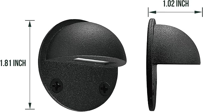 GKOLED 16-Pack Low Voltage LED Deck Light Fixture, Mini Size Eyelid Step Lights with 0.8W 3000K Integrated LED Chips, IP65+ Waterproof for Outdoor, Die-cast Aluminum with Powder Coated Finish