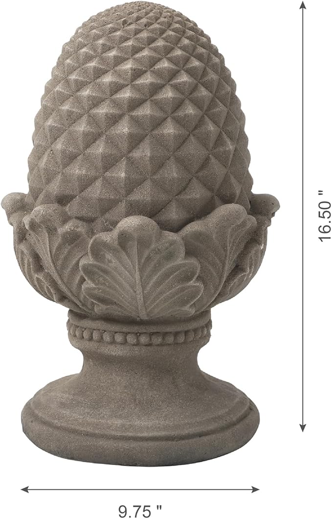 Glitzhome Artichoke Garden Statue, 16.5" H