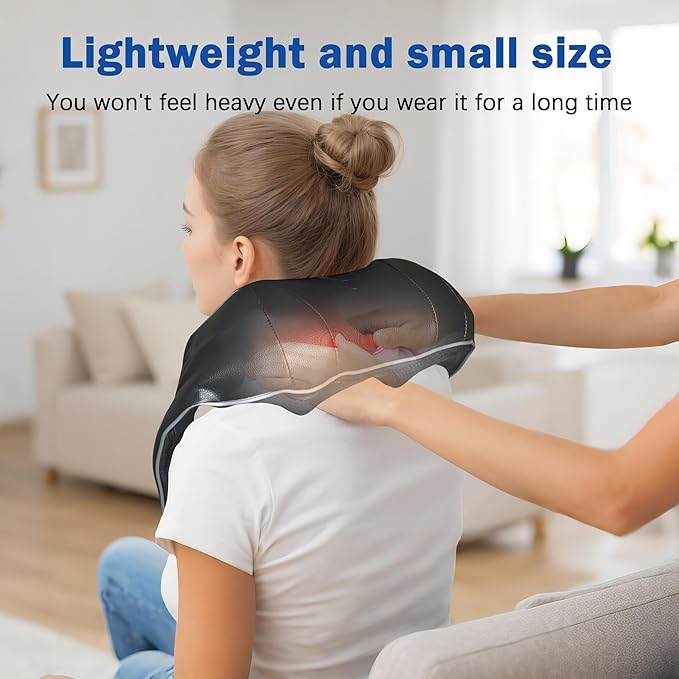 Joyset Neck Massager for Pain Relief Deep Tissue with Heat,Shiatsu Neck and Back Massager 4D Deep Kneading Massage for Shoulder,Gifts for Women Men Mom Dad Friend