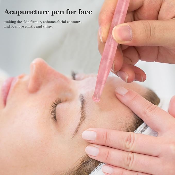 Acupressure Pen for Facial Skin Care-Deep Tissue 1Pcs Crystal Massage Tool-Point Massage Relief Pain Therapy Stone Tools Relaxing Trigger Self-Massage