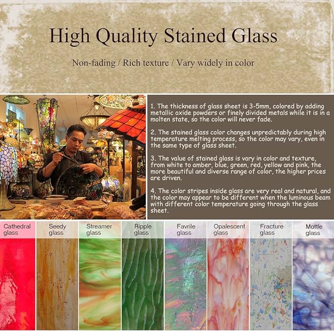 Bieye L10759 Tiffany Style Stained Glass Table Lamp Night Light with Swing Arm Base for Working Reading Home Decoration (Rose Flower)