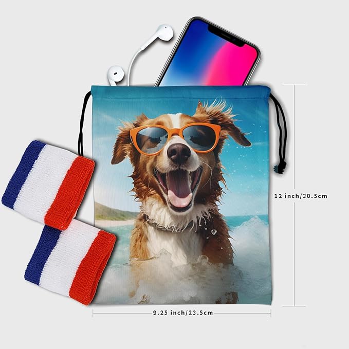 Nerxy Pet Gymnastics Grip Bag Dog Cat Drawstring Grip Bags Puppy Shoe Bag Gym Storage Pouch