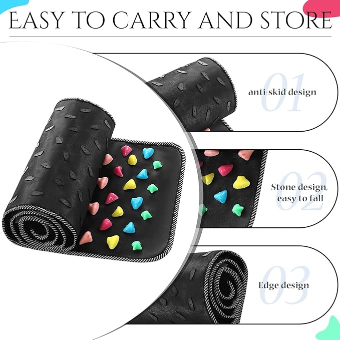 BBTO Foot Massage Mat Reflexology Walk Stone Road for Acupressure Foot Massage Acupoint Mat for Long Sitting Elderly Students and Office Workers(55.12 x 13.78 Inches)