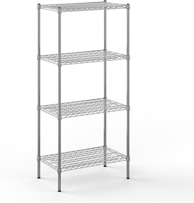 18" Deep x 30" Wide x 64" Height Wire Shelving Kit | 4-Tier | NSF Commercial Storage Rack Unit