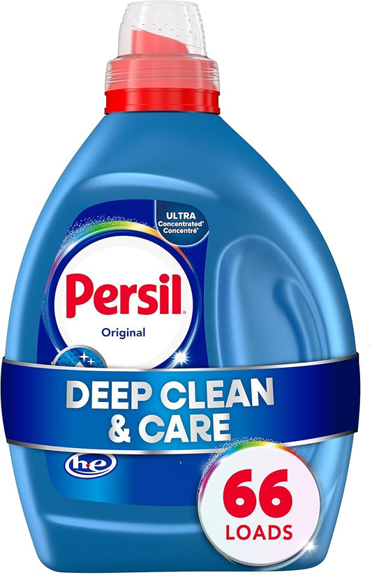 Persil Original Everyday Clean, Liquid Laundry Detergent, High Efficiency (HE), Deep Stain Removal, Ultra Concentrated, 50 fl oz, 66 Loads