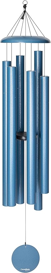 Corinthian Bells by Wind River - 65 inch Sky Blue Wind Chime for Patio, Backyard, Garden, and Outdoor décor (Aluminum Chime) Made in The USA