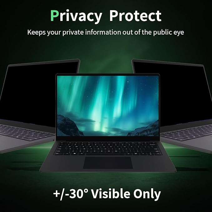 Laptop Privacy Screen 14 Inch, Laptop Screen Privacy Shield 16:9 Aspect Ratio Anti-Glare Blue Light Computer Monitor Protector,Removable 14in Filter for Lenovo HP Dell Acer Asus Thinkpad Envy Xps