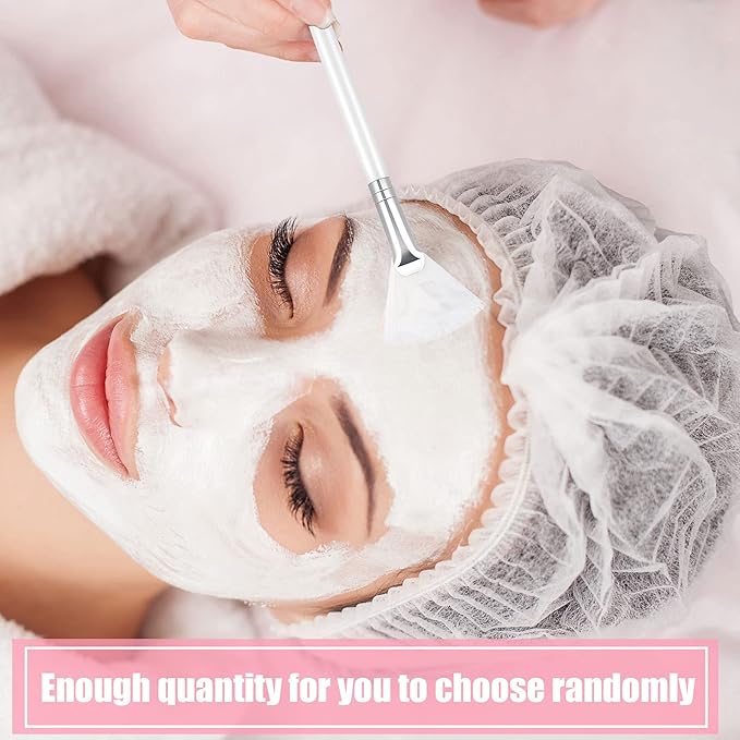 Patelai 14 Pieces Fan Brushes Applicator, Mask Brushes for Facial Makeup Tools for Face Cosmetic(White)