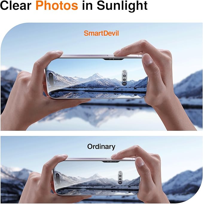 SMARTDEVIL AR Screen Protector for iPhone 17, 9H Hardness Military Grade Glass,Anti-Reflective Crystal Clarity,Bubble Free,Auto Dust Box-2 Pack