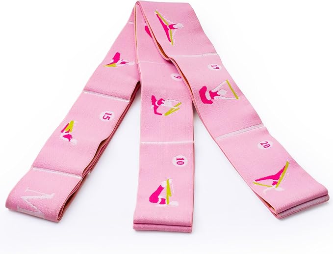 Resistance Bands 11 Loops with Guide Stretch Straps - Exercise Bands for Stretching, Yoga, Pilates & Physical Therapy - Elastic Fabric Workout Bands for Home Gym, Dance, Flexibility Training & Ballet Stretching Equipment