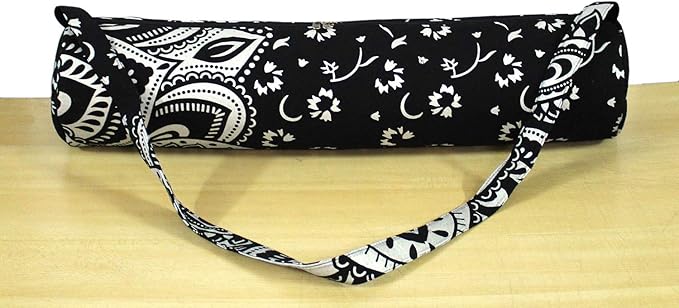 ICC Black Gold Mandala Full-Zip Exercise Yoga Mat Carry Bag Gym Beach Pilates Carrier Bags Hippie Mandala Indian Cotton Bag