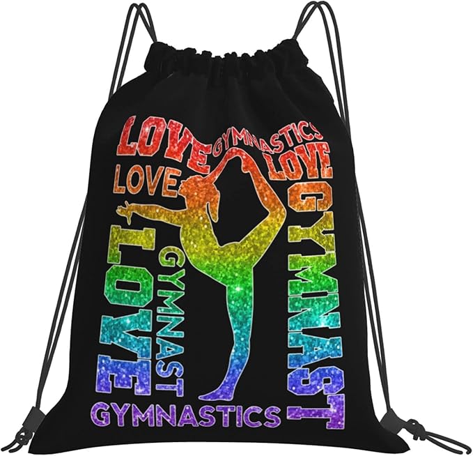Gymnastics Drawstring Backpack Gym String Bag Drawstring Sackpack Sport For Womens Mens