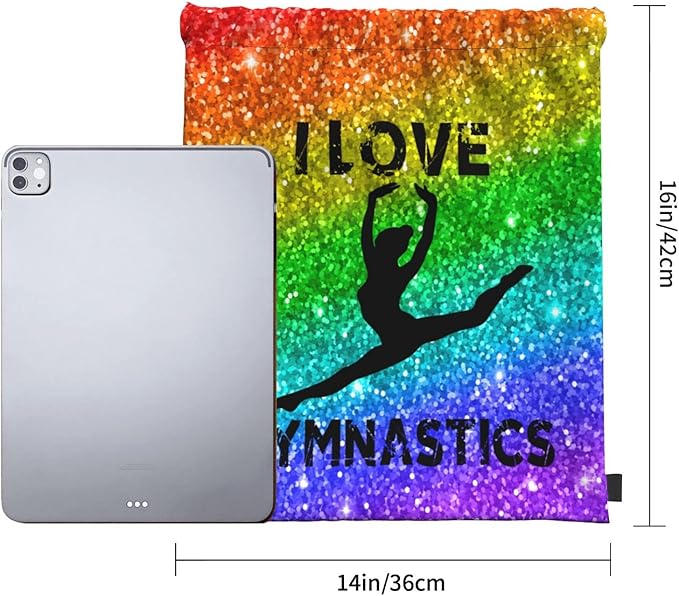 Gymnastics Drawstring Backpack Gym String Bag Drawstring Sackpack Sport For Womens Mens