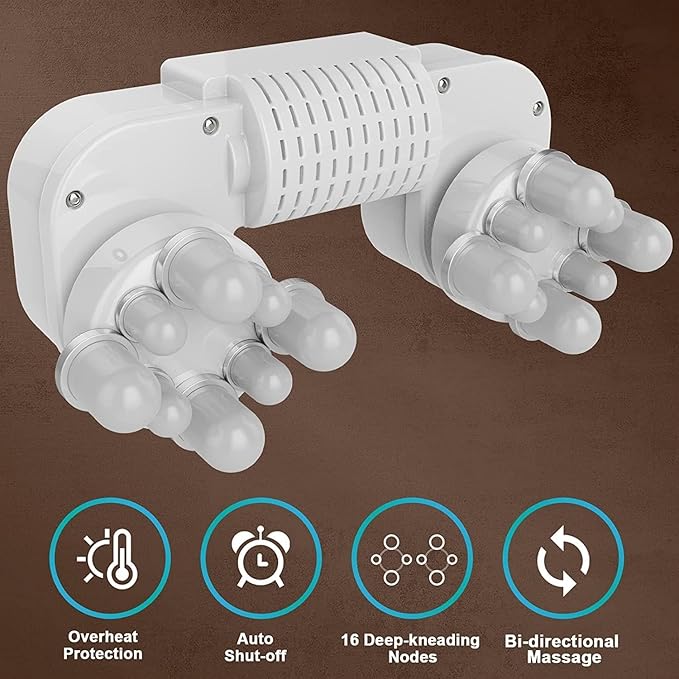 cotsoco Neck Massager,Shiatsu Shoulder and Back Massager with Heat, Electric Deep Tissue Massage Pillow for Body Muscle Pain Relief,Best Gifts Mom Dad Women Men,Home, Office Car Use