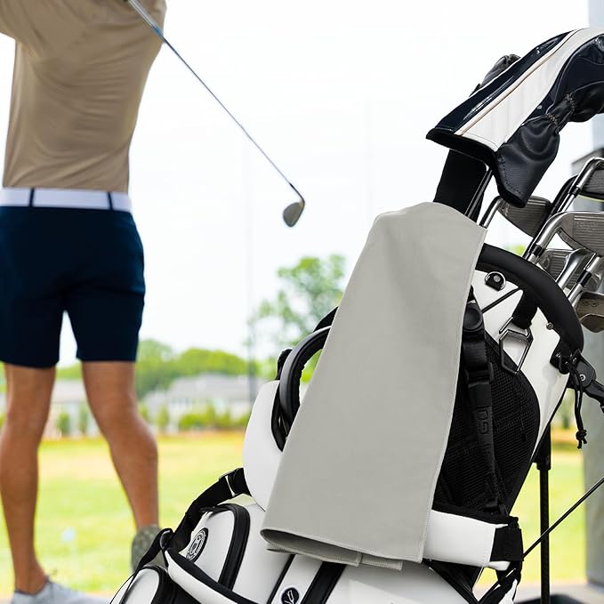 S&T INC. Gym Travel Towel, 1 Pack, Cooling Towels for Camping, Yoga, Home and Gym Bag, 1 Storage Bag Included, 12 Inch x 40 Inch, Microfiber, Grey