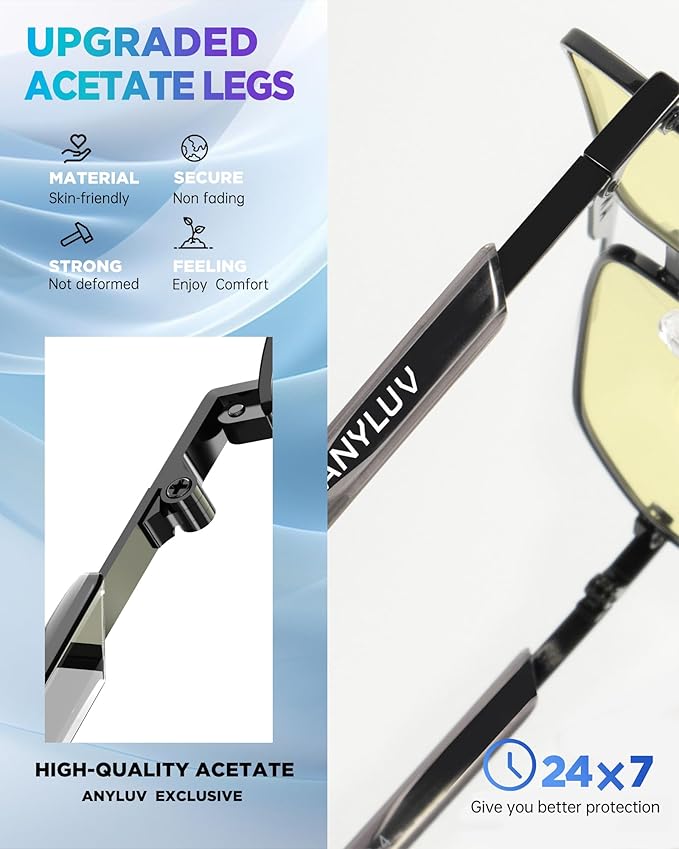 ANYLUV Blue Light Glasses Men/Women, Blue Light Blocking Glasses, Computer Screen Blocker Eyes Protection Glasses