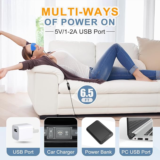 Heated Eye Mask for Dry Eyes, USB Electric Warm Eye Compress Heat Eye Masks with Temperature&Timer Control, Eye Heating Pad for Dry Eyes, Stye Treatment, Chalazion, Blepharitis, MGD, Puffy