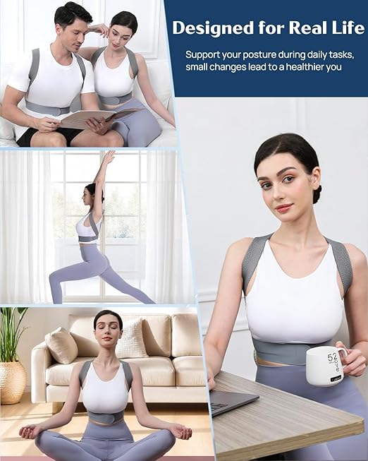 OFIR Revolutionary Upper Back Brace Posture Corrector for Women & Men, Back Straightener Posture Corrector for Men, Support Shoulder Neck and Spine for Scoliosis, Hunchback.