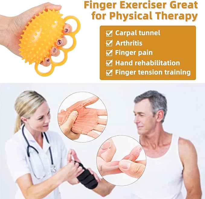 Physical Hand Therapy Ball, Designed to Help the Elderly and Disabled Increase Hand Strength. Massage and Exercise Your Hands to Improve the Flexibility of the Fingers and Restore the Strength of the Hands