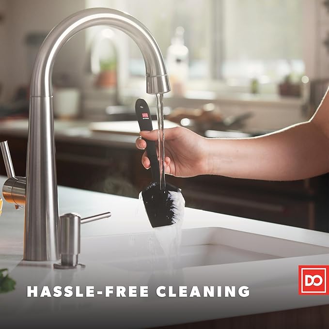 DI ORO Silicone Spatula Set - Rubber Kitchen Spatulas for Baking, Cooking, & Mixing - 600°F Heat-Resistant & BPA Free Silicone Scraper Spatulas for Nonstick Cookware - Dishwasher Safe (3pc, Black)