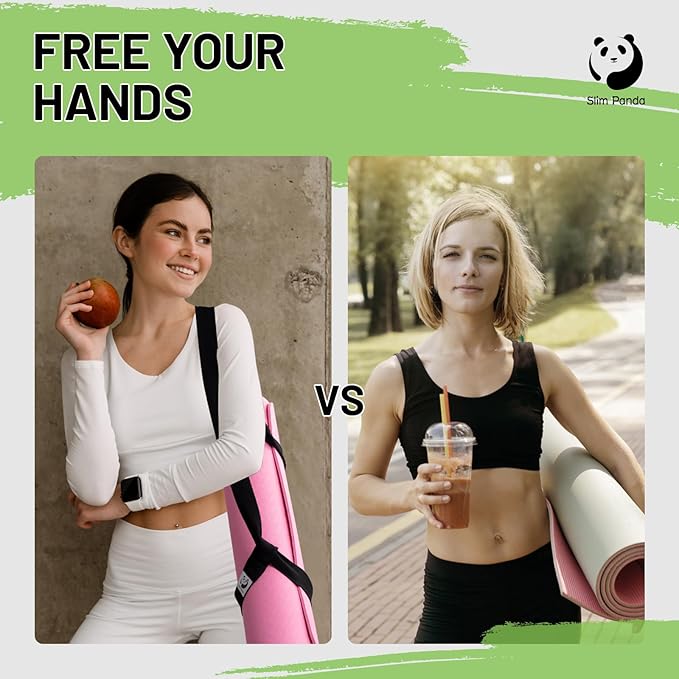 Slim Panda Yoga Mat Straps for Carrying, Adjustable Yoga Mat Carrier, Yoga Mat Sling(Yoga Mat Not Included)