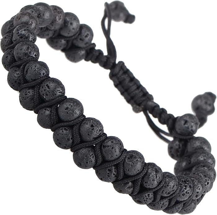 MASSIVE BEADS Double Layer Natural Chakra Healing Power Crystals Macrame Bracelet Yoga Stone Beads Gemstone Meditation Relax Anxiety Bangle for Unisex Women Men