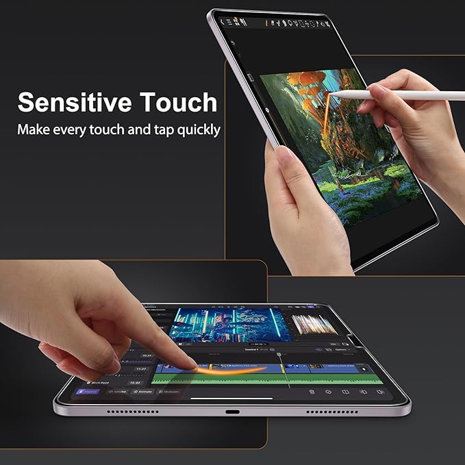 SPARIN 2 Pack Screen Protector for iPad Air 13-inch M3 M2 (2025&2024), Tempered Glass with Easy Application Tray, Case Compatible, Anti-Scratches, High Definition