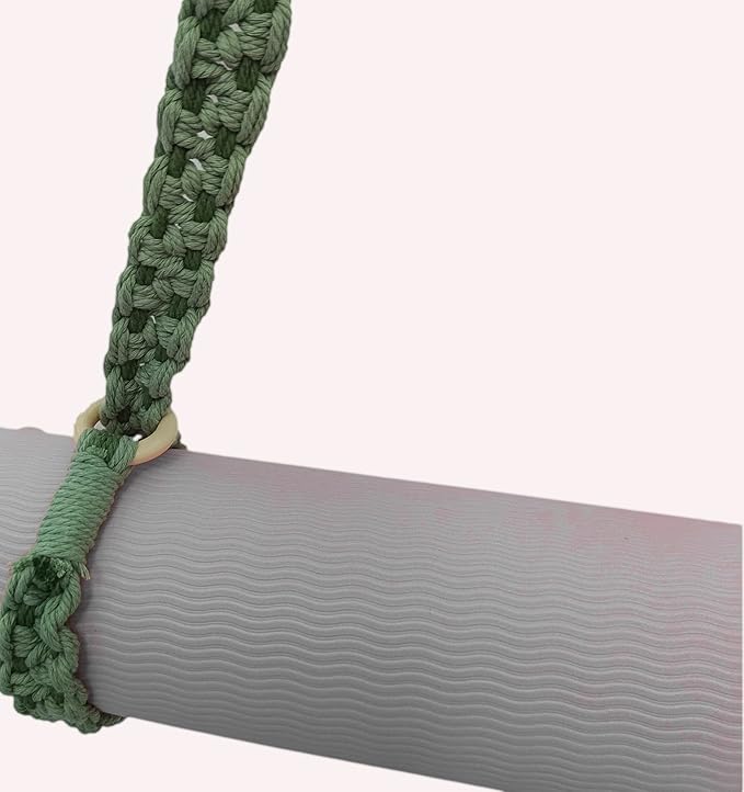 kiido Macrame Yoga Mat Carrying Strap [MAT NOT Included], Hand Woven Multi-use Strap/Carrier for Your Yoga Mat, Exercise Mat