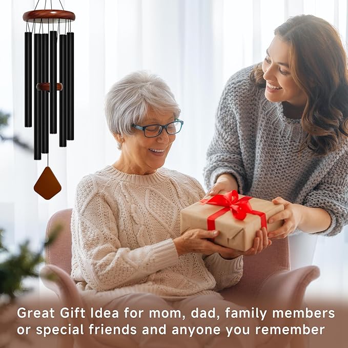 32'' Wind Chimes for Outside, Aluminium Metal Wind Chimes, Relaxing Soothing Wind Chime Outdoor, Decoration for Garden, Patio, Yard, Home, Gift for Mother's Day, Birthday(Rhombus)