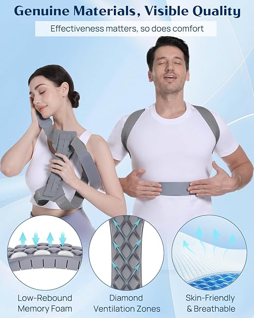 OFIR Revolutionary Upper Back Brace Posture Corrector for Women & Men, Back Straightener Posture Corrector for Men, Support Shoulder Neck and Spine for Scoliosis, Hunchback.
