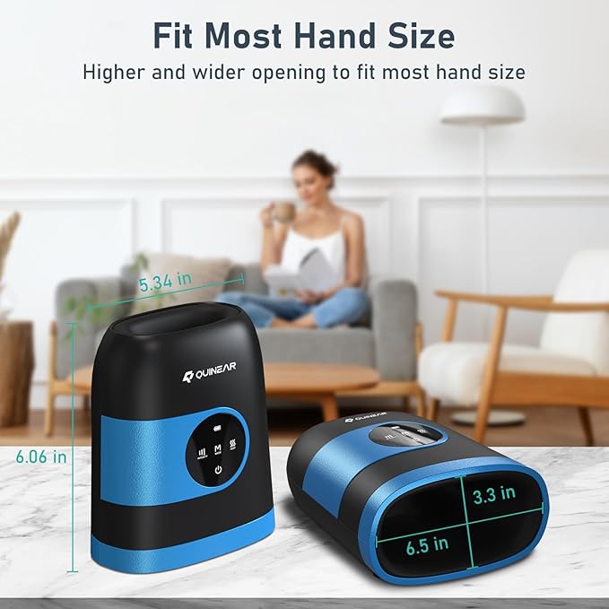 QUINEAR Hand Massager - Cordless Hand Massager with Heat and Compression for Arthritis, Carpal Tunnel and Stiff Joints - Gifts for Women Men - FSA-HSA