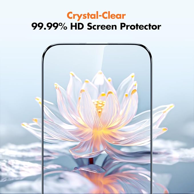 UNBREAKcable Screen Protector for iPhone 16 Plus/15 Plus [3-Pack] Full Coverage Double Shatterproof Tempered Glass [Installation Frame] [9H Hardness] [99.99% HD Clear] [Bubble Free] for iPhone 6.7"