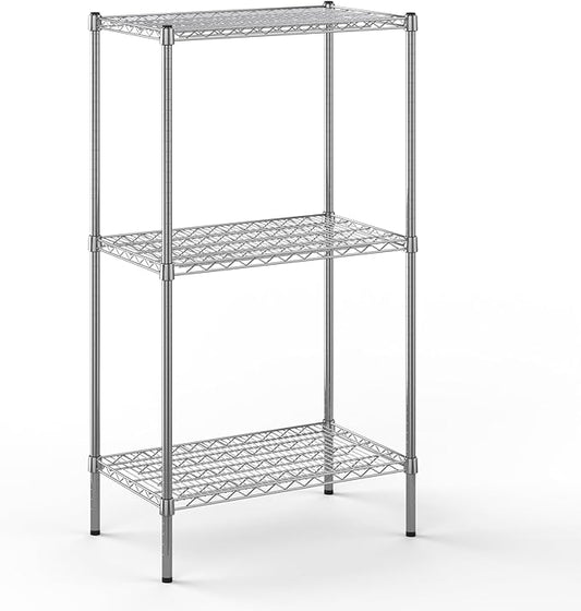 18" Deep x 30" Wide x 54" Height Wire Shelving Kit | 3-Tier | NSF Commercial Storage Rack Unit