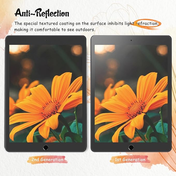 KCT 2 Pack Paperfeel Screen Protector Compatible with iPad Air 3 (2019) 10.5 inch/iPad Pro 10.5 (2017), Matte PET Film for Drawing, Anti Glare with Easy Installation Kit